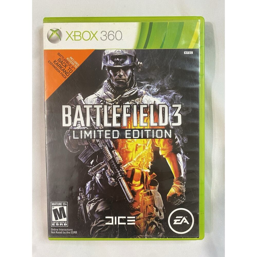 Battlefield 3 Limited Edition Xbox 360 CIB Complete Tested EA DICE Shooter NTSC